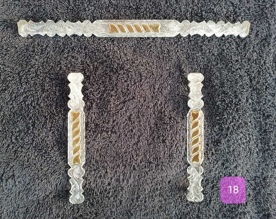 18 Silber Kopfstück Beschlag, Set